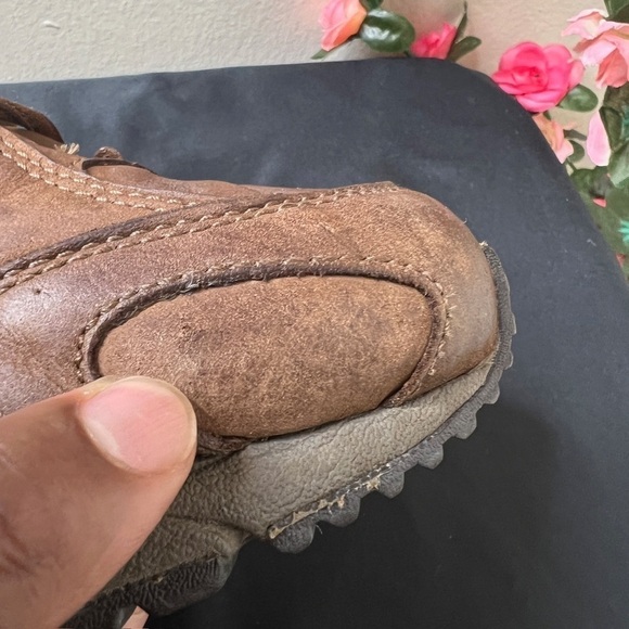 🌹 Merrell Meridian Dark Earth Leather Trail Hiking Sport Shoes Mens 10.5 Casual - Picture 8 of 16